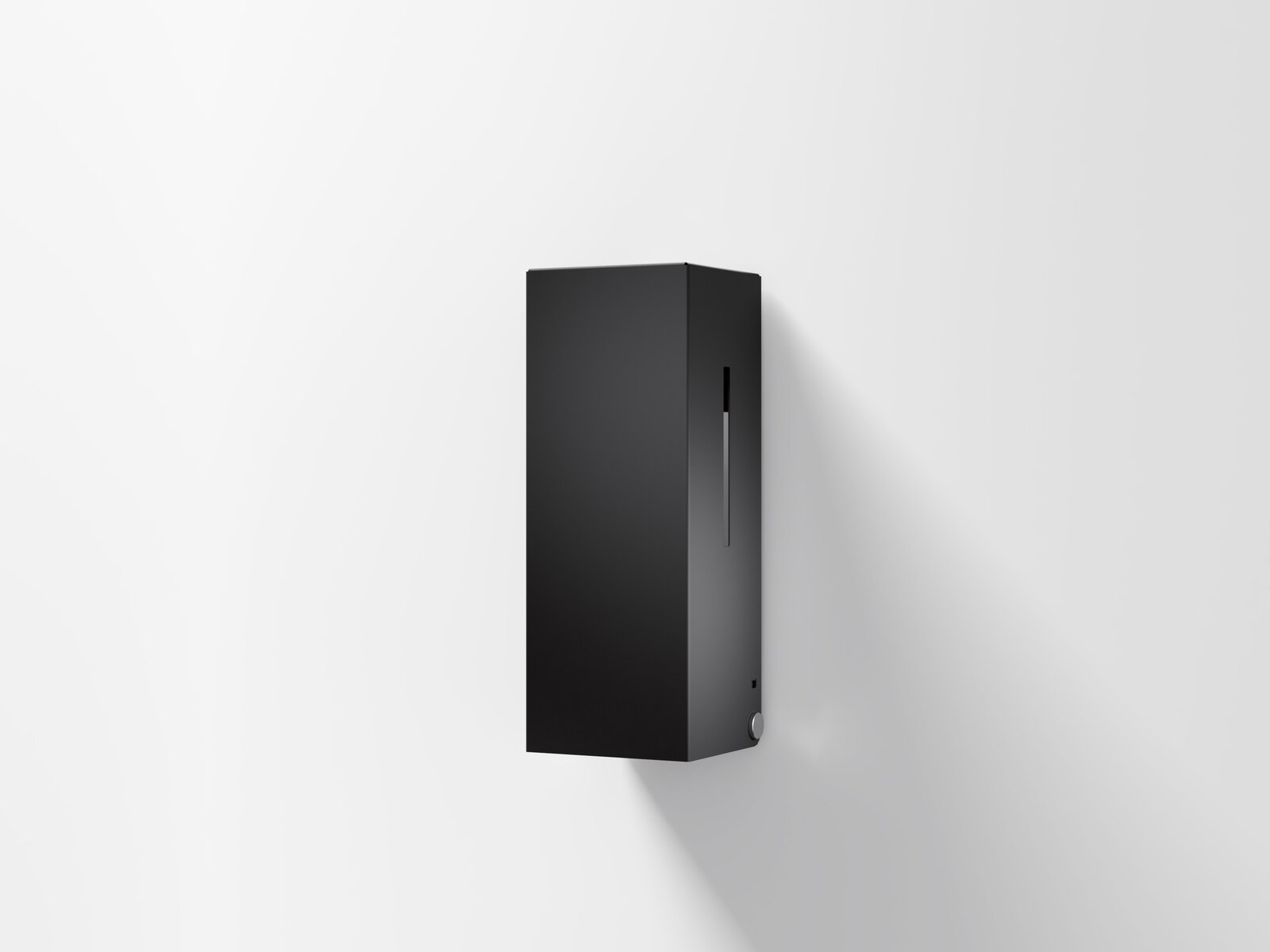 HEWI SENSORIC zeepdispenser zwart mat Aanraakvrije zeepdispenser met hoekig ontwerp in mat zwart roestvrij staal