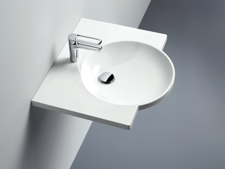 HEWI washbasin Washbasin with round basin and single-lever tap in chrome